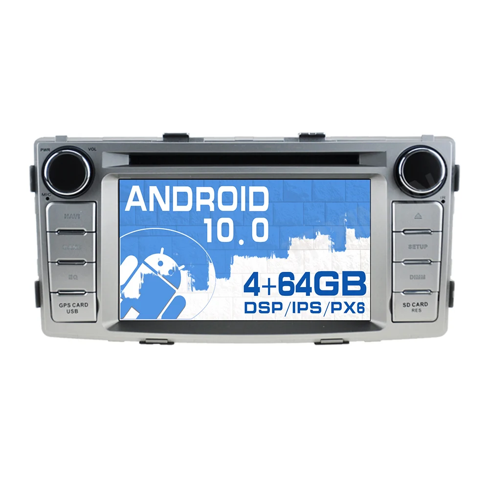 

Android 9.0 PX5 4+64GB car DVD player Built-in DSP Car multimedia Radio For Toyota HILUX 2012 2013 2014 GPS Navigation