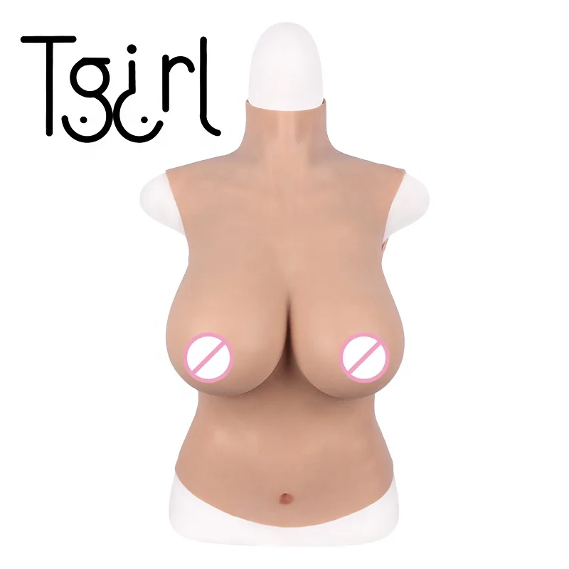 

G cup Half Body Artificial Silicone Breast Forms For Performer Transsexual Halloween Masquerade Crossdress Proaps Fake Boobs