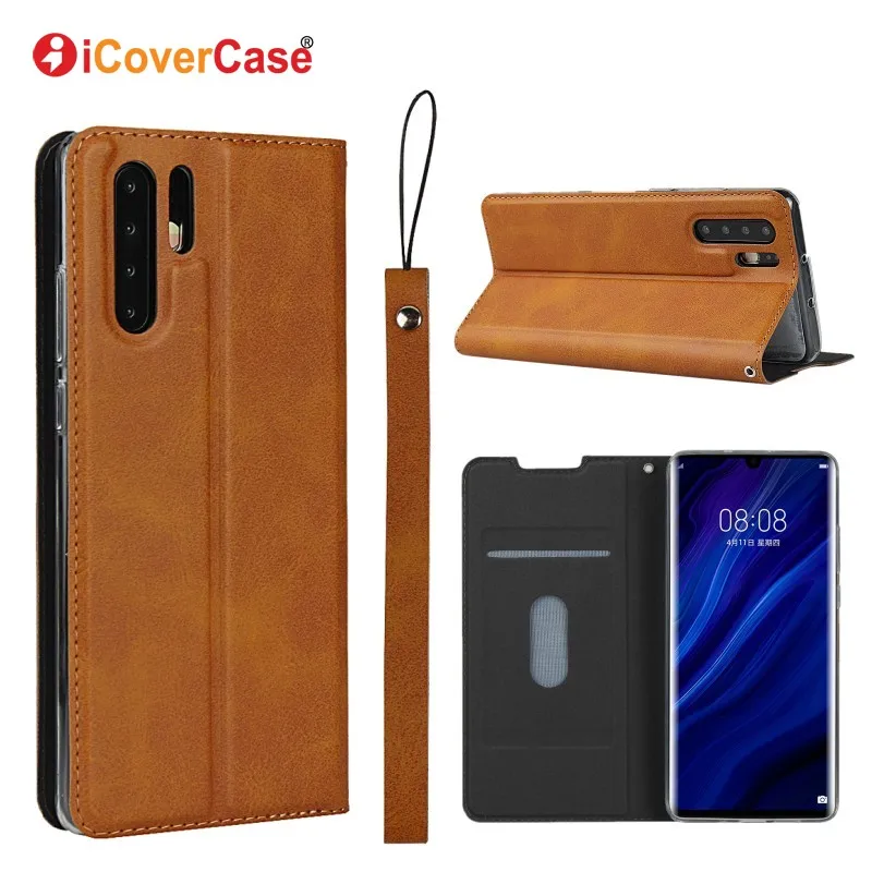 

iCoverCase Leather Case for Huawei P30 Pro Case P20 Lite 2019 P30 Lite P40 Pro Plus Premium Wallet Flip Cover, Black, blue,light brown, red