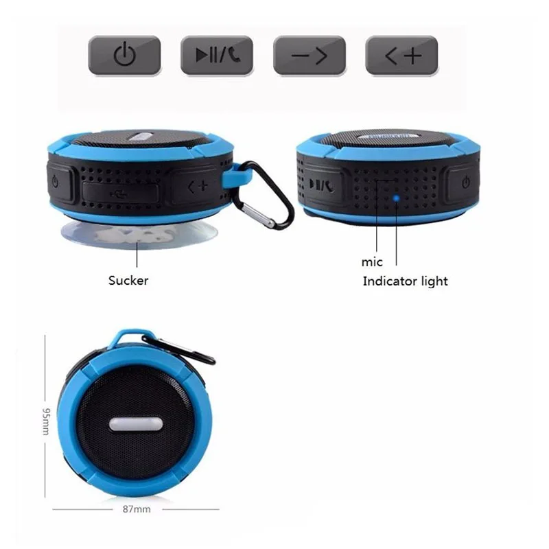 China Factory Direct Sale Portable Wireless Mini C6 Waterproof Bluetooth Speaker wireless speakers radio small speakers - ANKUX.COM
