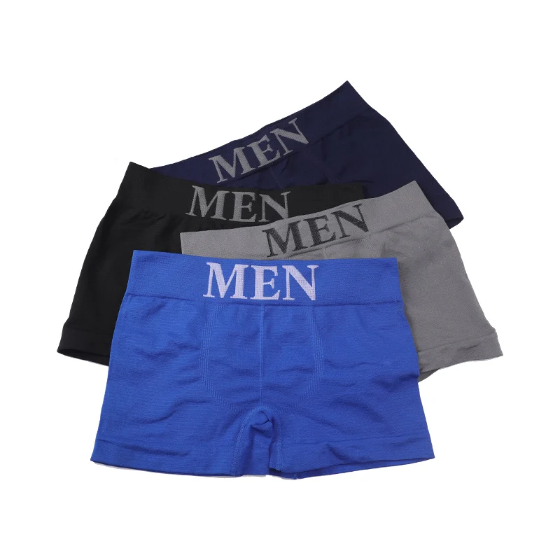 Factory Brand Men's Printed Letter Boxer Briefs Shorts Polyester men Underwear for men