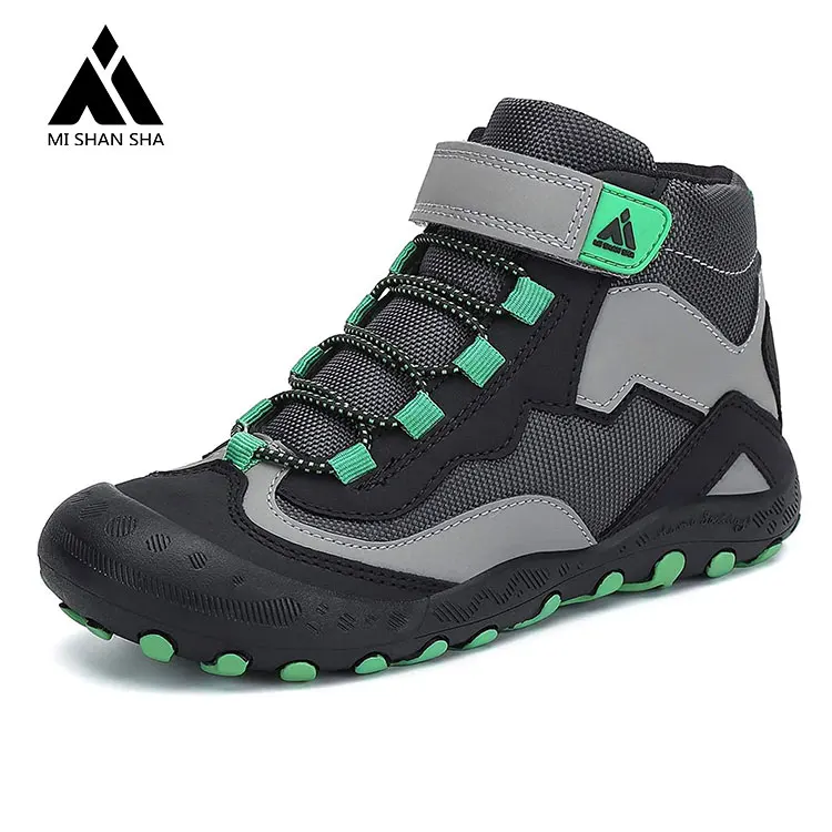 

Factory Price Leather Rubber Outsole Top Quality Breathable Waterproof Children Kids Trekking Climbing Boots Hiking Shoes, Color hiking shoes