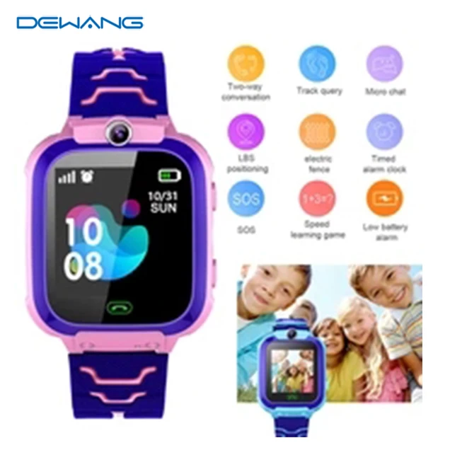 

2020 Amazon hot sales smart watch connect with phone compatible and android phones children waterproof kids Gift For IOS, Blue/pink/yellow