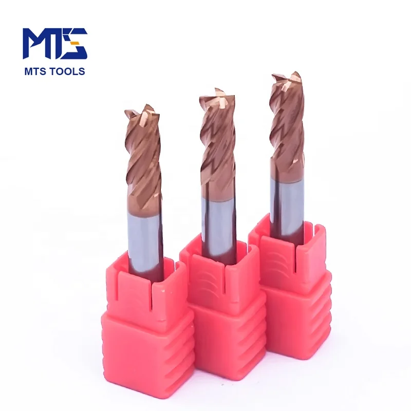 
MTS HRC55 4 flute soild carbide flat end mill cnc milling cutter for steel 