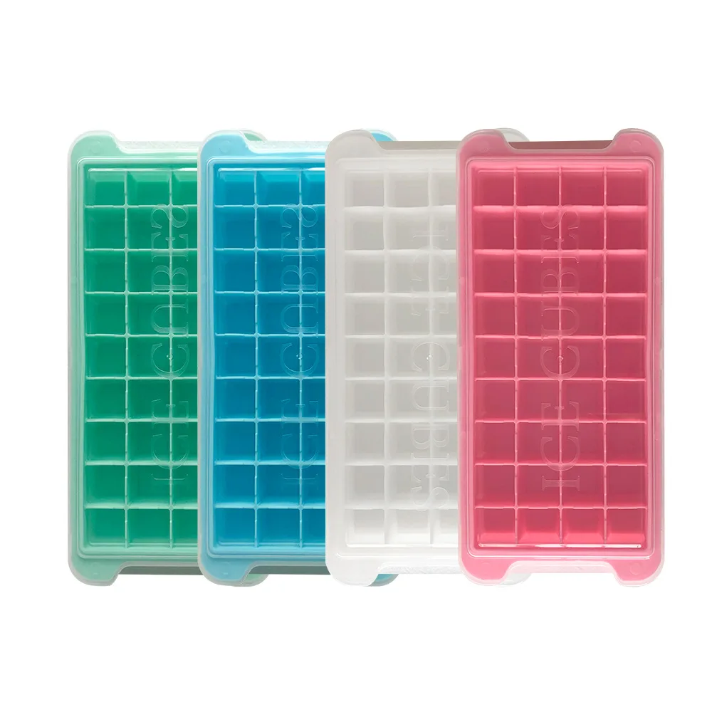 

Wholesale eco-friendly household 36 cavities DIY food grade silicone ice tray 36 with cover