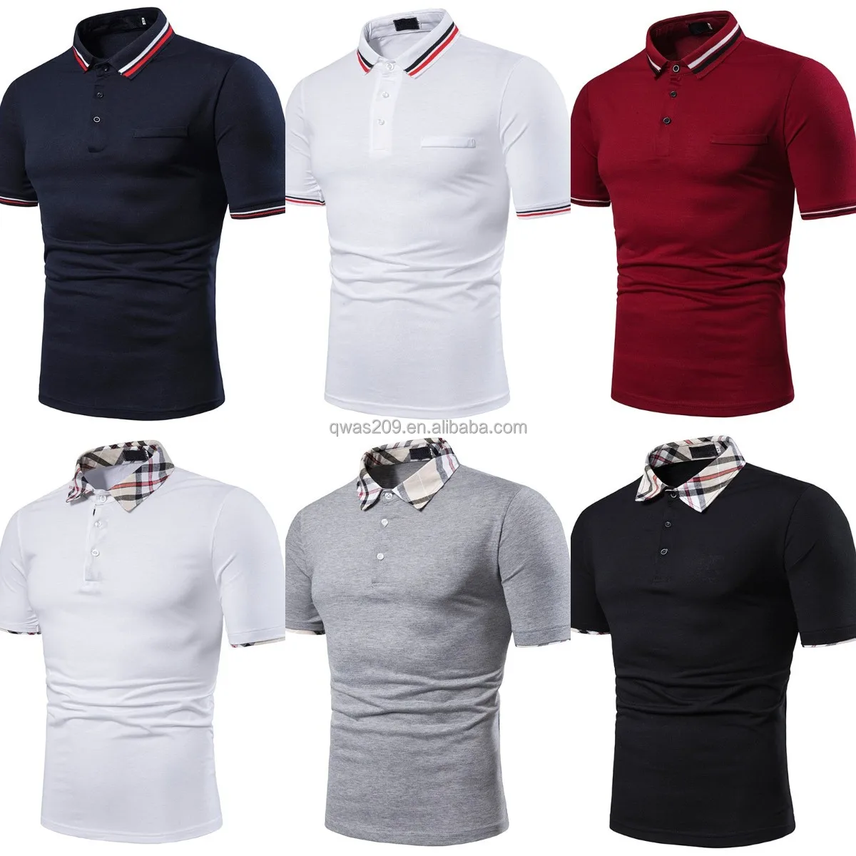 

Wholesale New Design Good Quality Plain Mens Golf Lapel Polo Shirt for Men Sports Wear Trendy Casual men's 'polo shirts