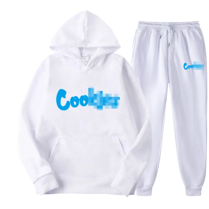 

Hot Selling Custom Logo Pullover Men Tracksuit Oversized Sweatsuit Streetwear Unisex Backwoods Cookie Sweatpants Jogger And Hood