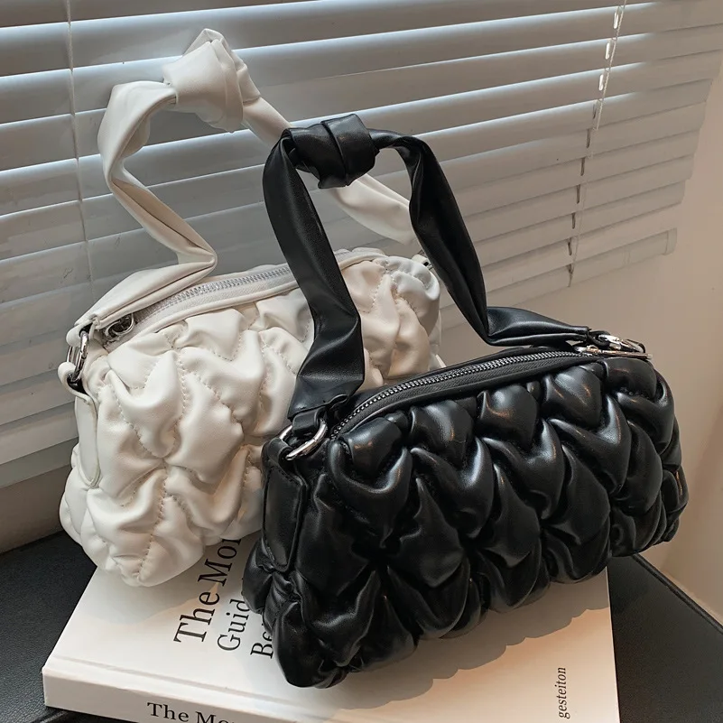 

French soft fold designer handbags for women luxury 2021 new arrivals underarm purses women hand bags, Black,khaki,blue,white