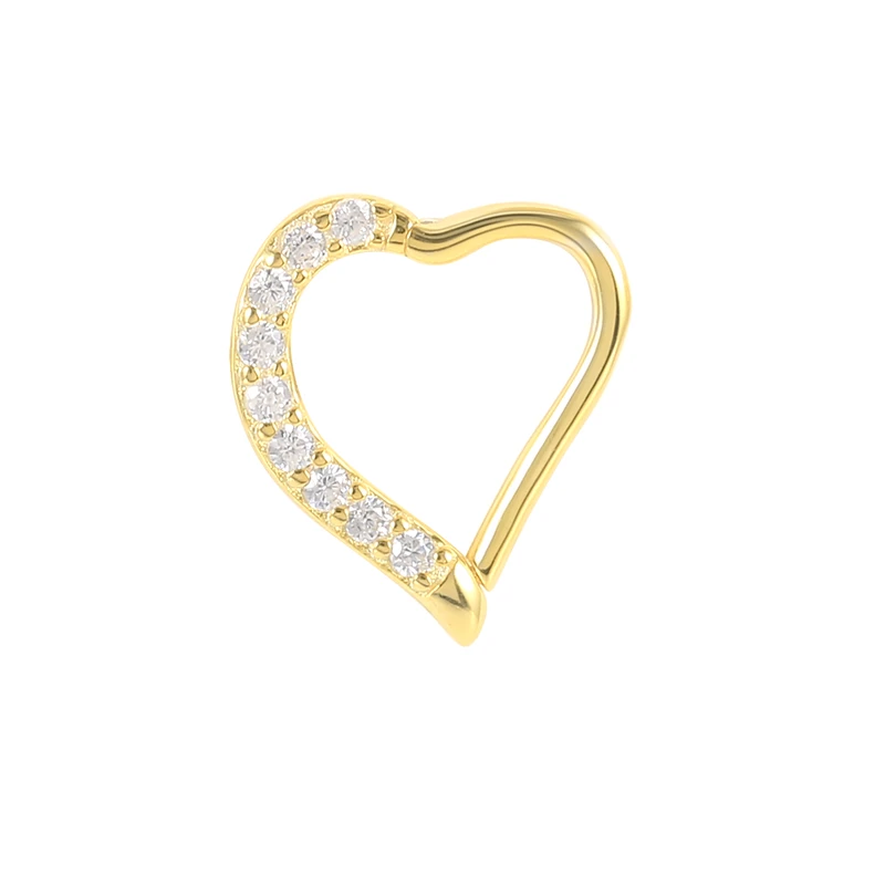 

ROXI S925 sterling silver jewelry heart shape zircon hoop earrings for women 2021