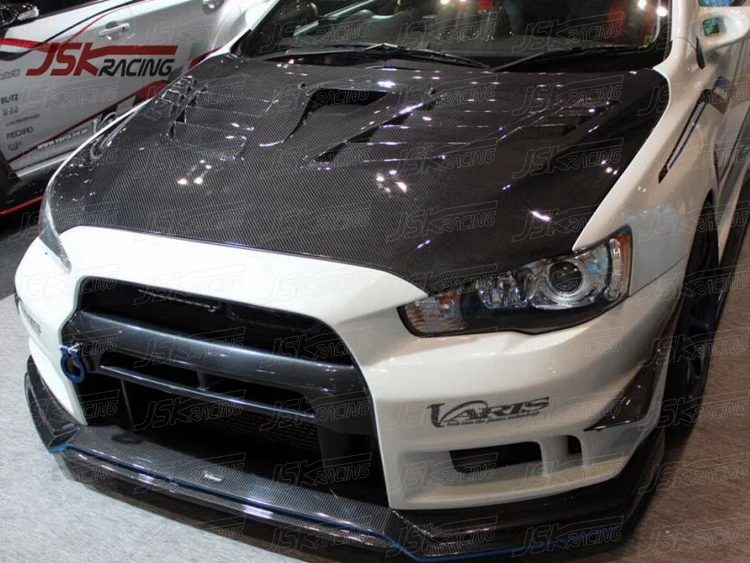 Vrs Style Carbon Fiber Hood For 20082015 Mitsubishi Lancer Evo X Buy