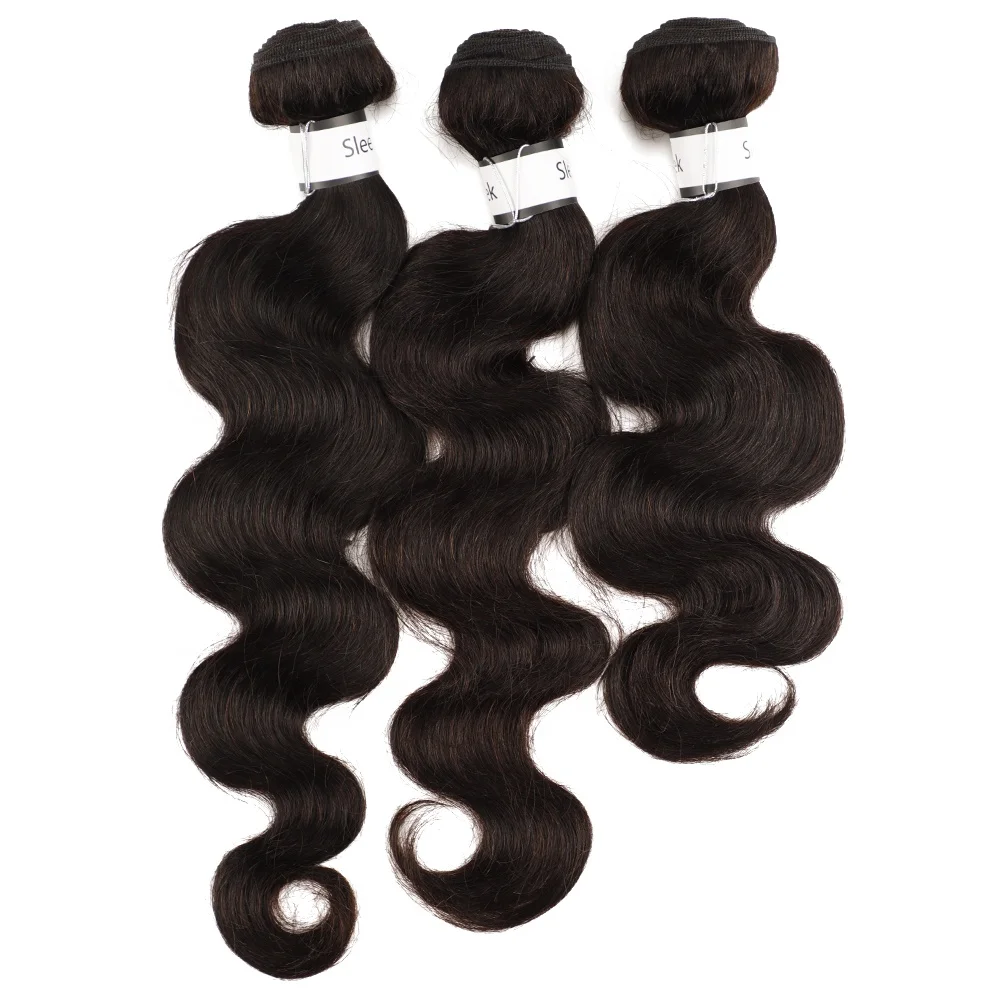 

Sleek china factory best quality Y1B Body wave 10A machine double weft mink raw Brazilian virgin human hair extension bundles