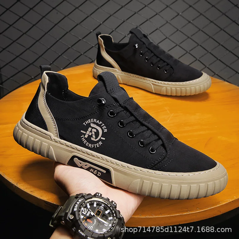 Canvas shoes men's new autumn national tide men's casual soft-soled fashion men's board shoes fashionable sneaker