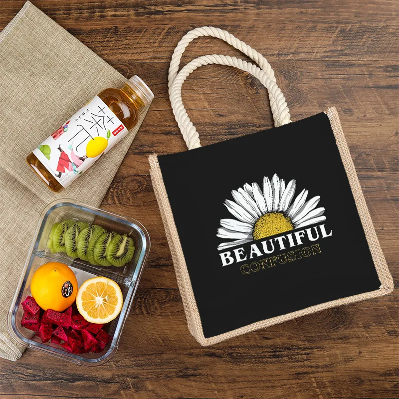 

Personalizzabile Reusable Tote Food Bag With Logo Foldable Fabric Bag ECO Meal Lunch Bag, Customized color