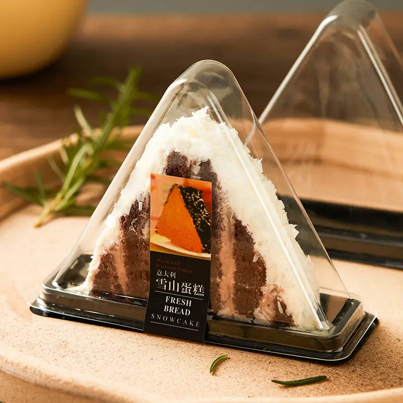 

Mousse Cake Slices Unique Good Quality Snow Mountain Cake Packing Box Triangle