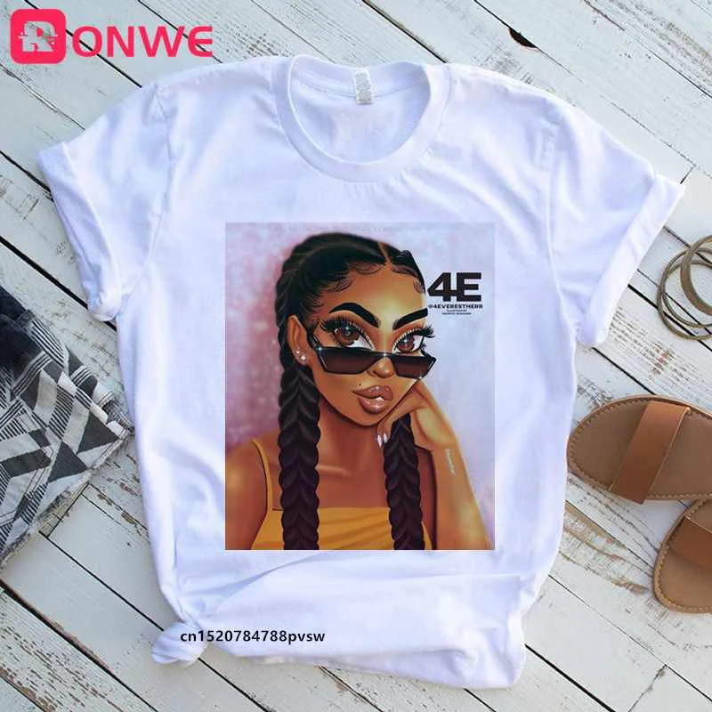 

2021 Summer Female T-Shirt,Drop shipping Summer Female T-Shirt, White