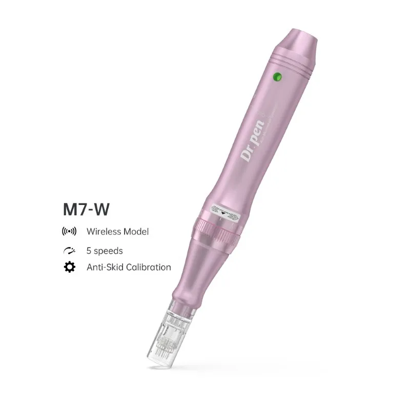 

Electric Derma Pen Dr Pen M7 Auto Microneedle System Adjustable Needle 0.25mm-3mm, Pink
