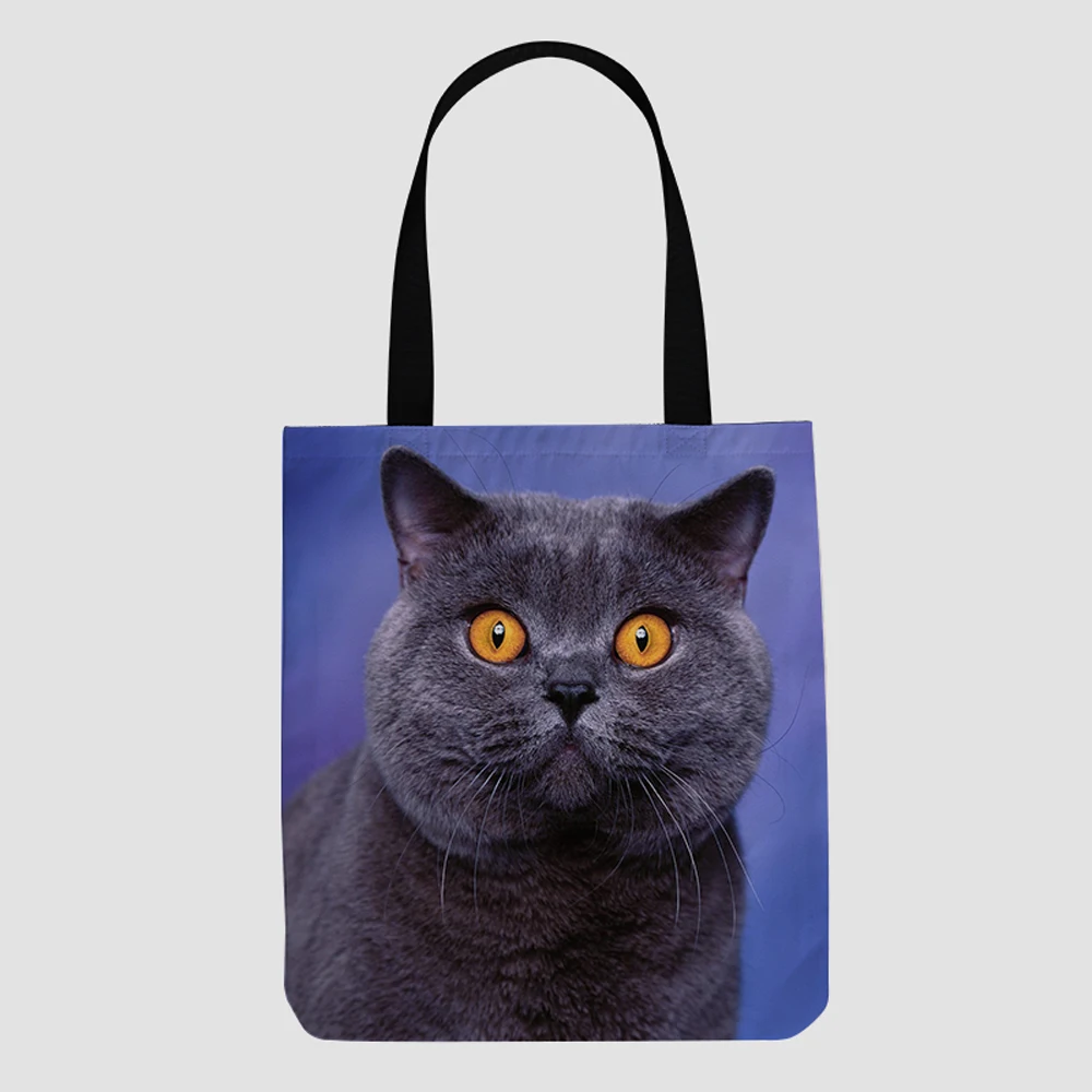 

custom cat ita print image amazona grocery foldable reusable non woven shopping bag