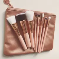 

8pcs pink makeup brush set trending products 2020 new arrivals kabuki brush wholesale with PU bag paint brushes wholesale
