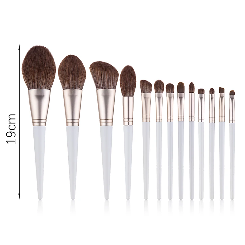 

Professional 13Pcs New White Fashionable Nylon Hair Make Up Brush