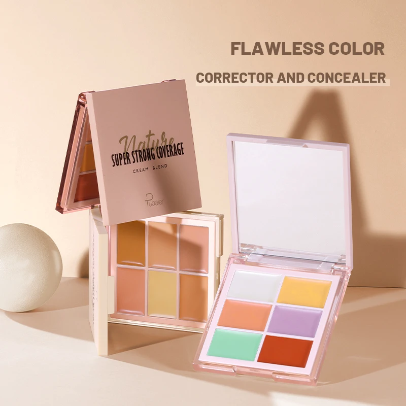 

Pudaier Wholesale Six-Color Creamy Smooth Texture Waterproof Concealer Palette Cruelty Free Cosmetics OEM Makeup