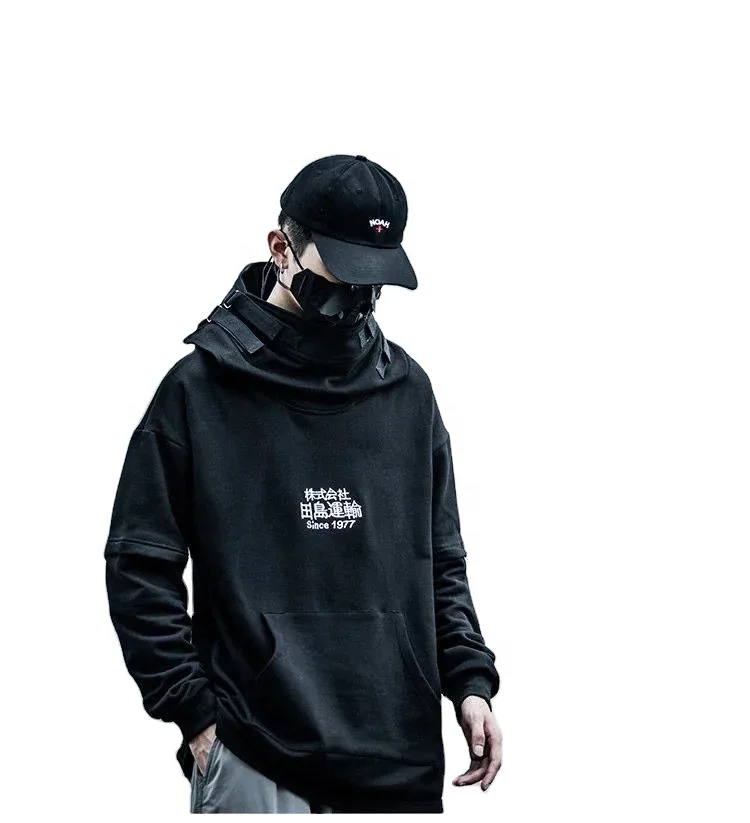 

OEM New Design Custom Fashionable Hip Hop Cargo Hoodies with Embroidery Technique Hoodies 2021