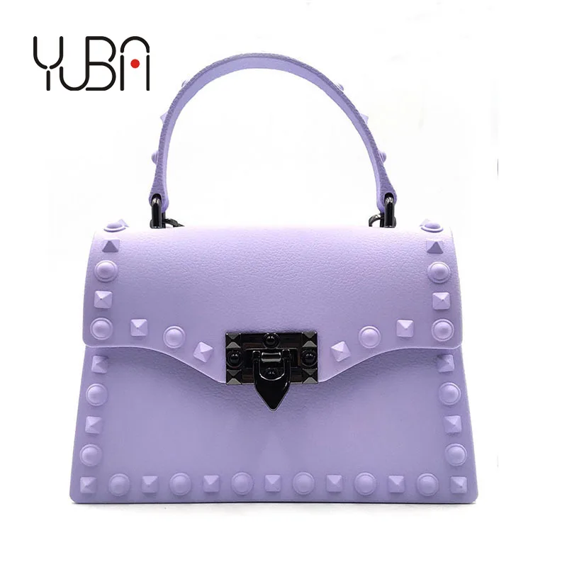 

Fashion designer handbags famous brands matte pvc bag rivet jelly purse handbags for women purses and handbags