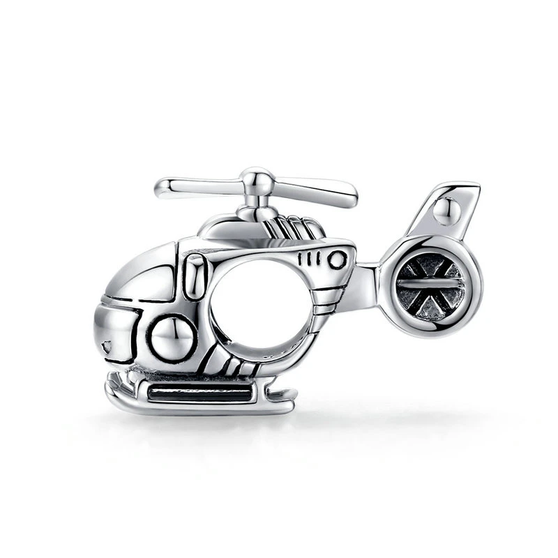 

SCC1699 Simple 925 Sterling silver Little Helicopter Charms For Jewelry Making