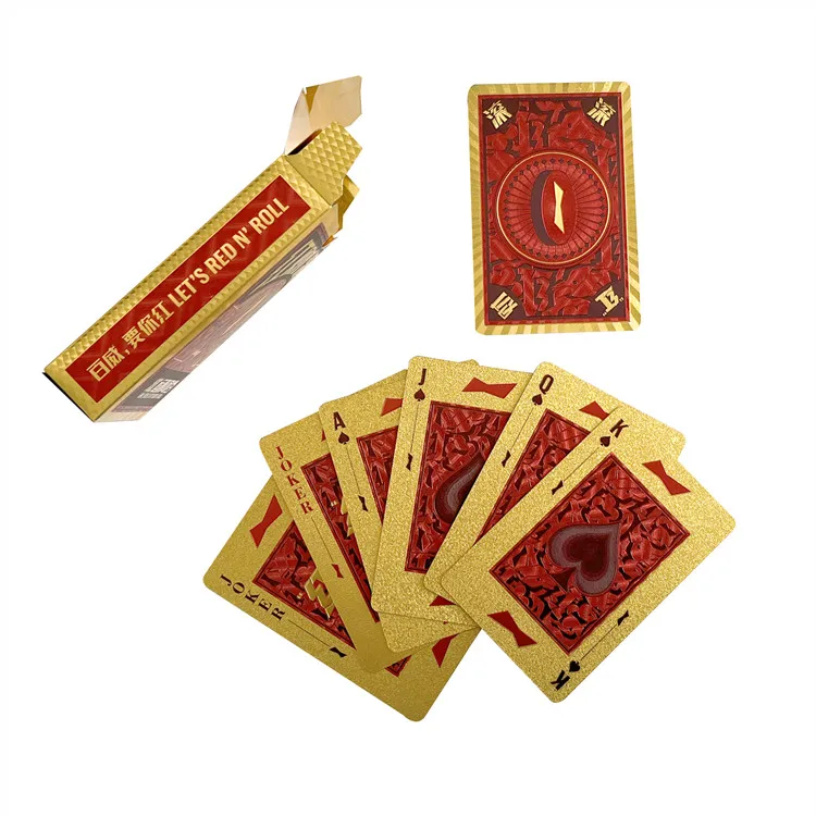 

plastic gold Advertising beer playing cards Baiwei playing cards