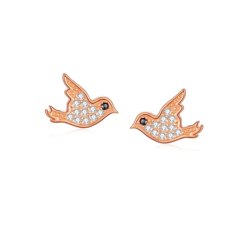 

GZA2-050B Silver jewelry earrings producer wholesale fashion jewelry S925 hummingbird earrings