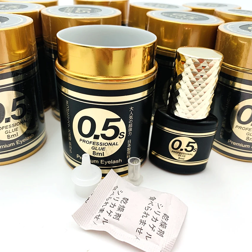 

custom logo Wholesale 0.5S 1S 2-3S Premium korean private label oil resistant eyelash extension glue adhesive