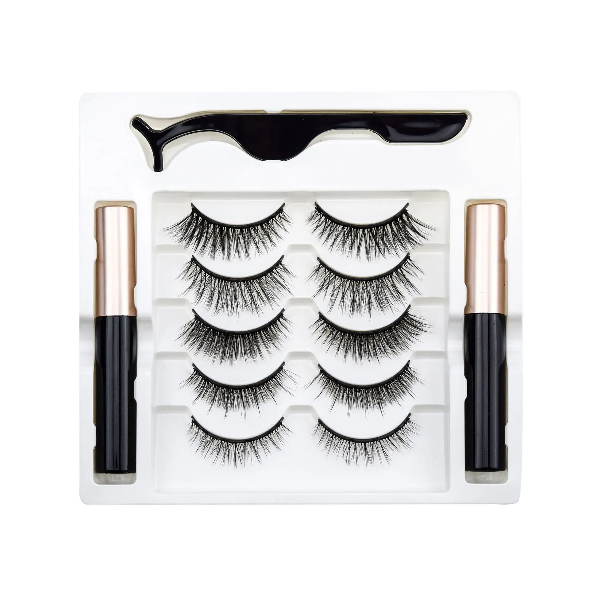 

Magnetic Lashes No Glue 6 Magnetic Eyelashes 6 Magnets Mlen Magnetic Eyelashes Kit Natural with Eyeliner Glue Pen Hand Made