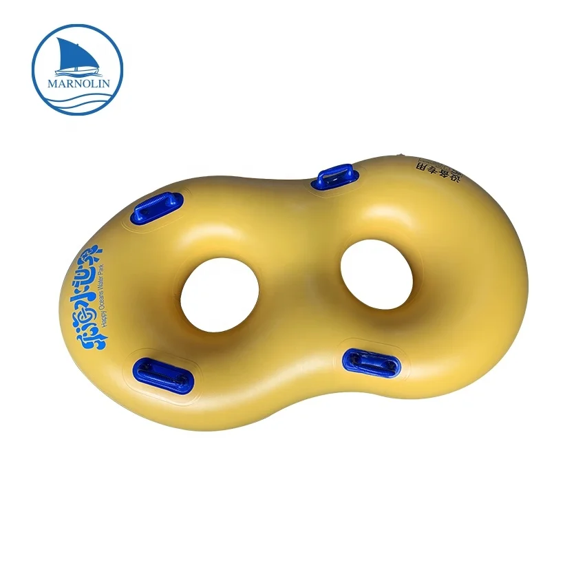 

Heavy-duty towable pvc inflatable swimming tube , plastic double water slide tube, Yellow, pink, etc