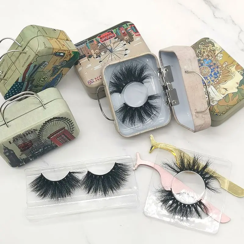 

Wholesale Private Label Lash Packaging Box Vendor Handmade Real Mink Lashes 3d Mink Eyelashes, Natural black or colorful