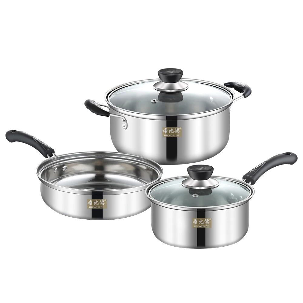 

Guaranteed quality proper price nonstick baking pan cookware stainless steel pot pan set
