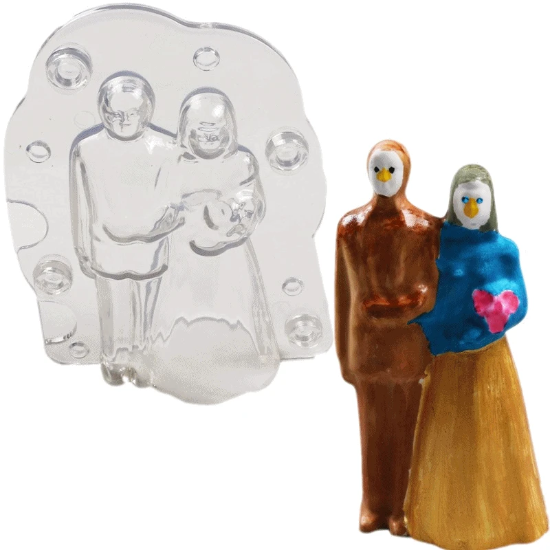 

Bride and Groom Chocolate Molding Molds Handmade Cartoon Chocolate Tools Fondant Cake Decoration Making Craft Tools Ccessories