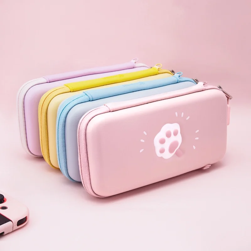

Cute Pink Cat Bag for For Nintendo Switch Storage Bag colorful Nintendo Switch Lite carrying Case for Switch Game Accessories, Multi color