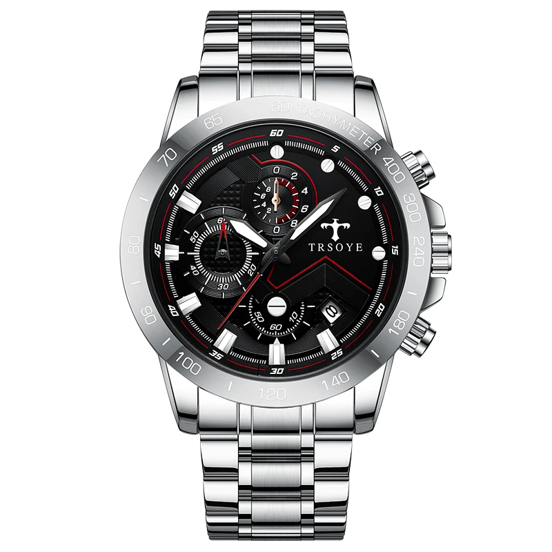 

New Arrival Famous Brand Hend Watches Classic Quartz Mens Watch Luxury 2021 Montres Hommes Logo Personalisable TRS698, Black, gold, silver, blue