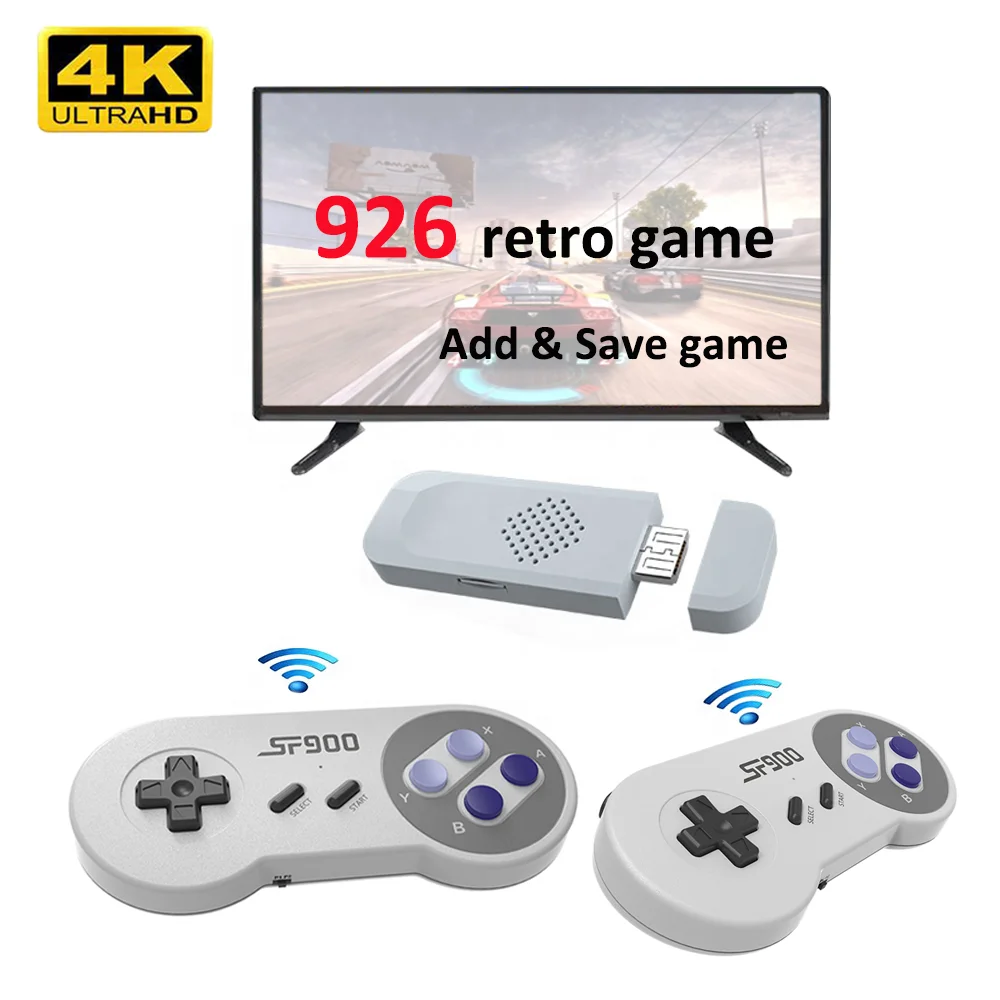 

Mini Game Stick TV Video Gaming Console With 926 Classic Juegos HD Retro Game Player Wireless Controller Support Add Save Games