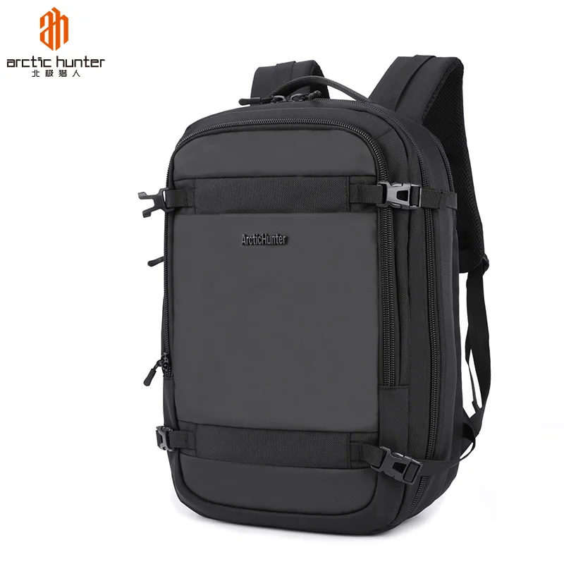 

[Arctic Hunter] 2018 New casual Oxford Men Backpack school bag Large Capacity 15.5 inch laptop notebook latop backpack 17 inch, Black, blue,dark grey