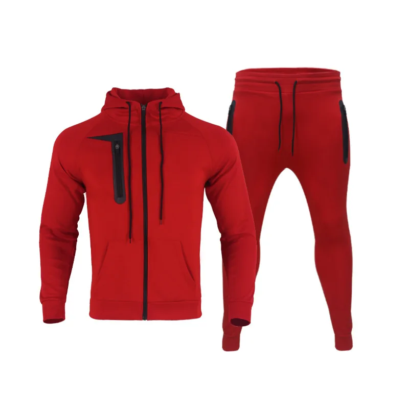 

Plus Size Two Piece Sport Outfit Fleece Men Tracksuit Wholesale Custom Logo, Customized
