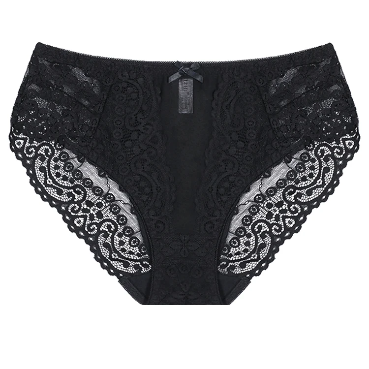

High Quality Girl Women Transparent Sexy Lingerie Lace Panties Underwear Manufacturers Plus Size Briefs