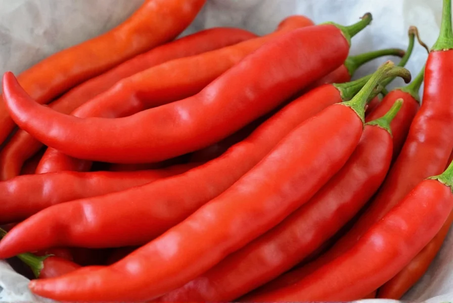 Assorted Mexican Chili Peppers on Wooden Table