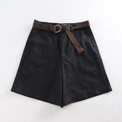 

Shorts 4 Solid Color Casual Shorts Women A-line High Waist Slim Shorts Chic S-XXL Ladies Bottom
