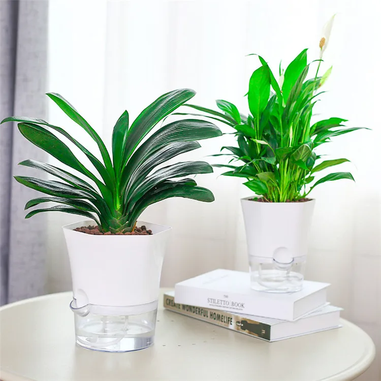 

Medium modern style flower pots wholesale plastic flower pots, White