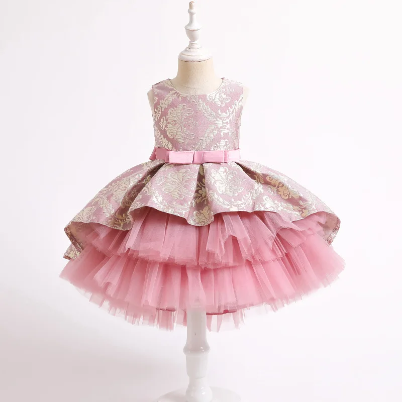 

Girls Princess Party Dress Tutu Flower Girl Wedding Dress Elegant Dresses Birthday Lace Skirt