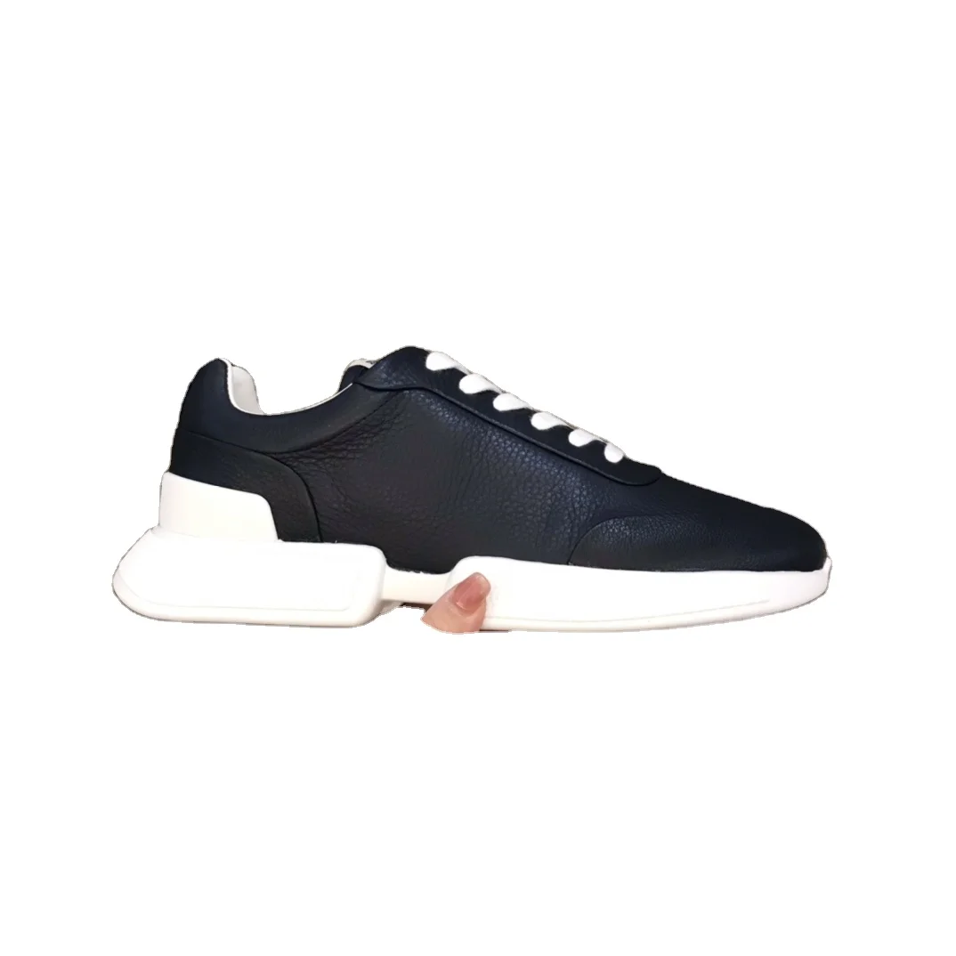 

Luxury Raw Calf hide leather TPU+EVA Men Casual Sneakers sport Shoes Comfortable Fashion man trainers factory