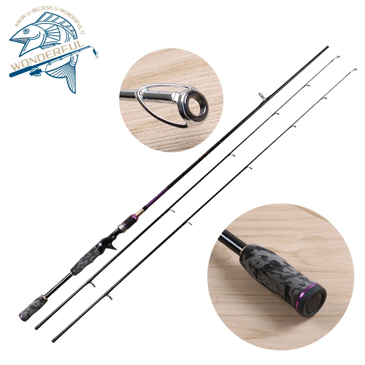 

Factory Price  2 Sections Hard Carbon M Ml Power Distance Throwing Fishing Baitcasting Rod With Double Tip, 1colors