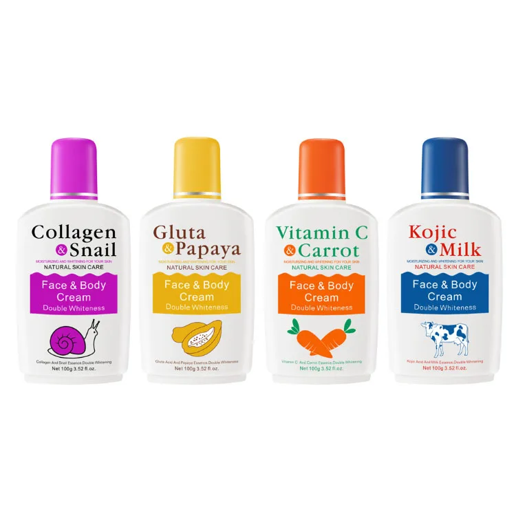 

OEM/ODM Natural Skin Care Collagen Snail Gluta Papaya Vitamin C Carrot Kojic Milk Face Body Lotion, White color
