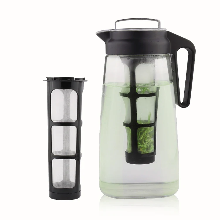 New Arrival High Quality Bpa Free Plastic Tea Pot Tritan Cold Brew Iced Coffee Maker Carafe With