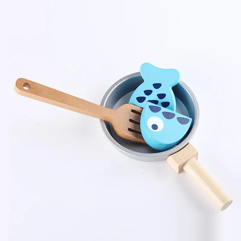 wooden pan set toy